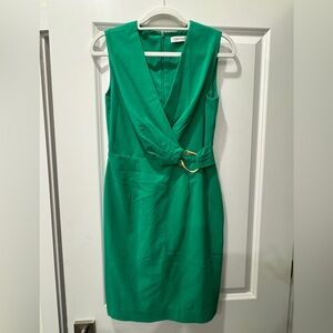 Calvin Klein Vibrant Green Midi Dress